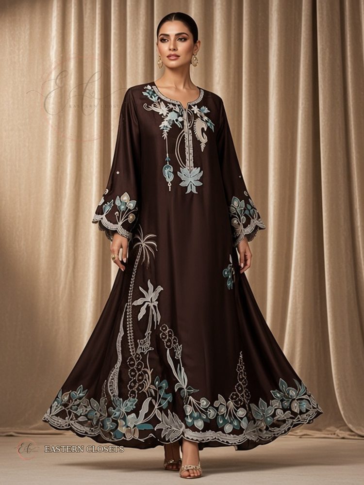 Qahwa – Embroidered Silk | Kaftan