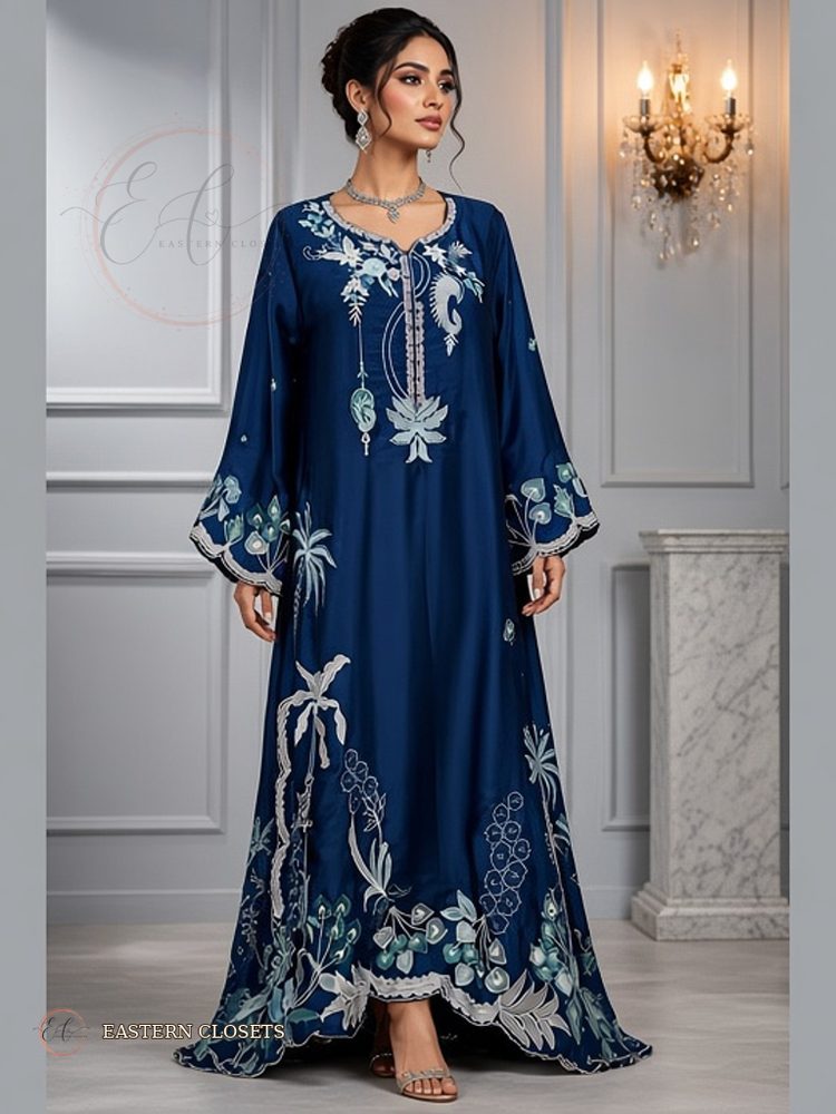 Neelgoon – Embroidered Silk | Kaftan