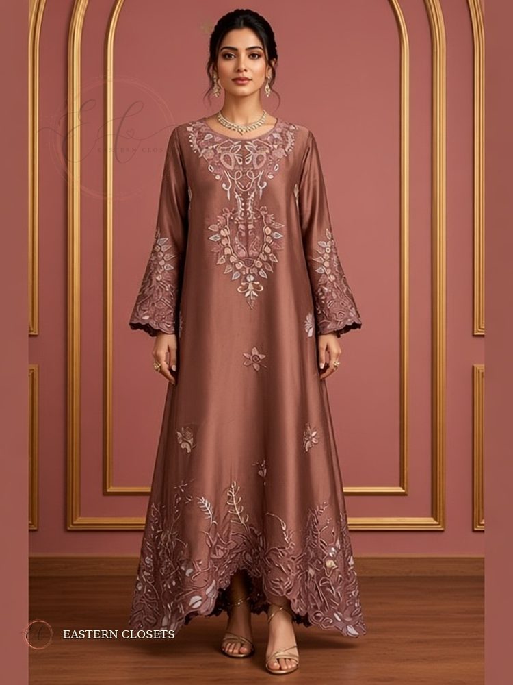 Mitti – Embroidered Silk | Kaftan