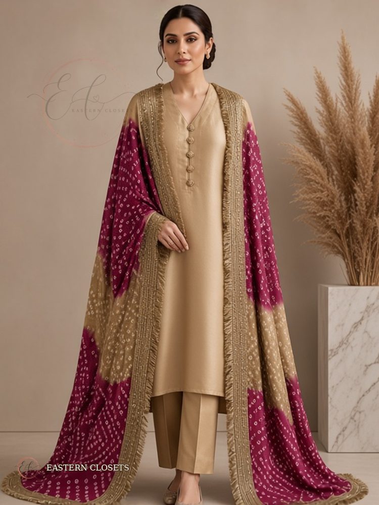 Rani Bandhani – Kurta Set | Bandhani Dupatta